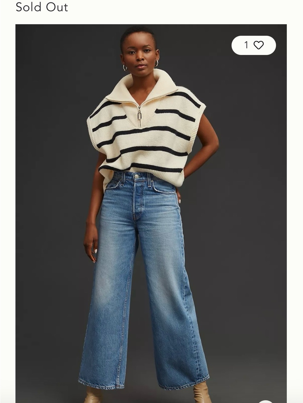 rag & bone Maya High-Rise Wide-Leg Blue Jeans